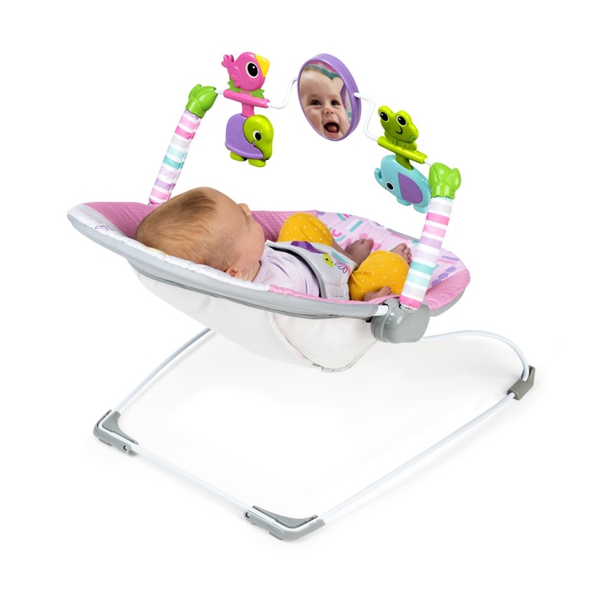 Bright Starts - Baby vibrating rocker PINK PARADISE