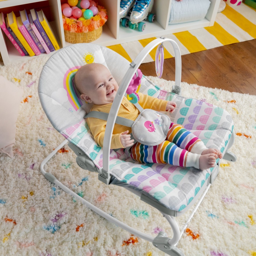 Bright Starts - Baby vibrating rocker ROSY RAINBOW