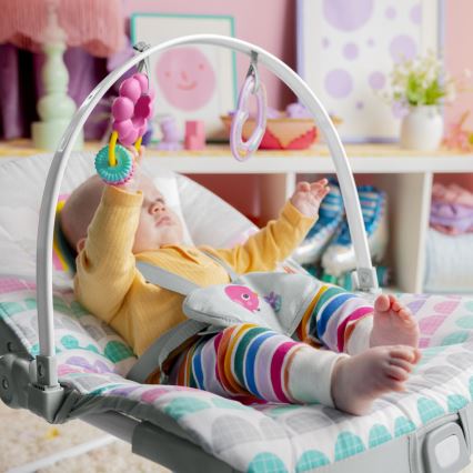 Bright Starts - Baby vibrating rocker ROSY RAINBOW