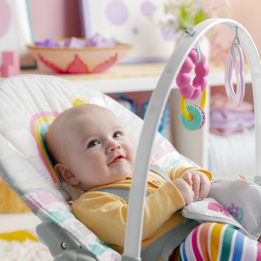 Bright Starts - Baby vibrating rocker ROSY RAINBOW