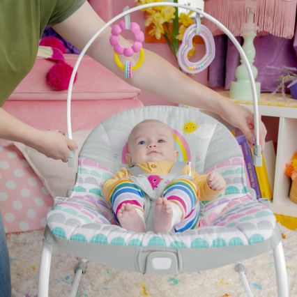 Bright Starts - Baby vibrating rocker ROSY RAINBOW