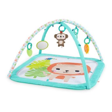 Bright Starts - Children's blanket for playing SAFARI turquoise