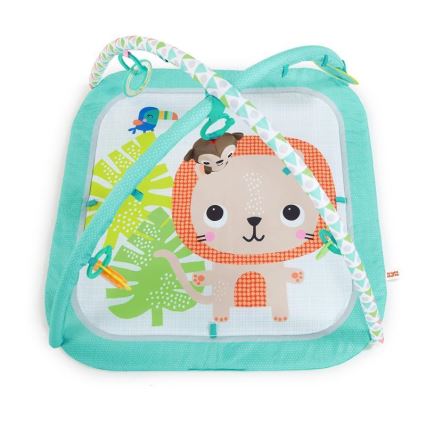 Bright Starts - Children's blanket for playing SAFARI turquoise