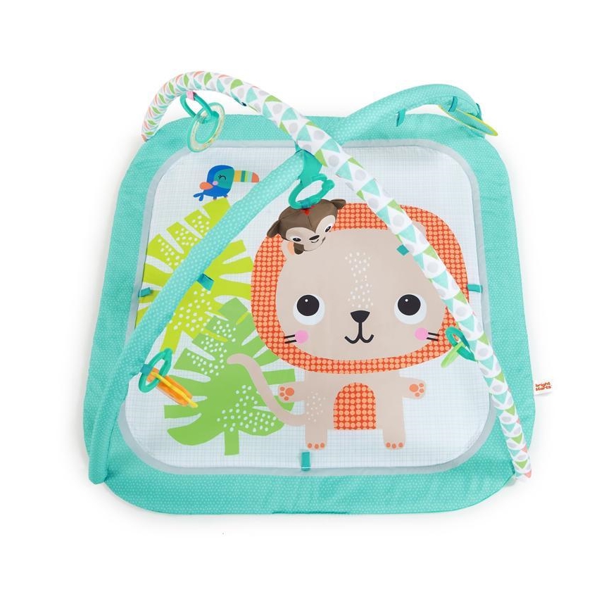 Bright Starts - Children's blanket for playing SAFARI turquoise