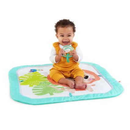 Bright Starts - Children's blanket for playing SAFARI turquoise