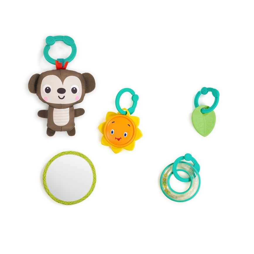 Bright Starts - Children's blanket for playing SAFARI turquoise