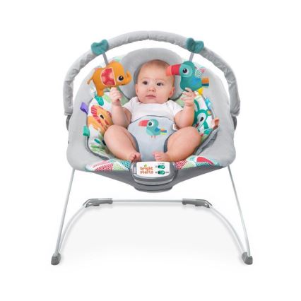 Bright Starts - Children's vibrating lounger with a melody TOUCAN TANGO