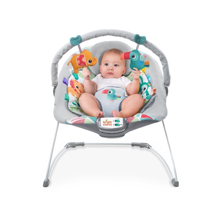 Bright Starts - Children's vibrating lounger with a melody TOUCAN TANGO