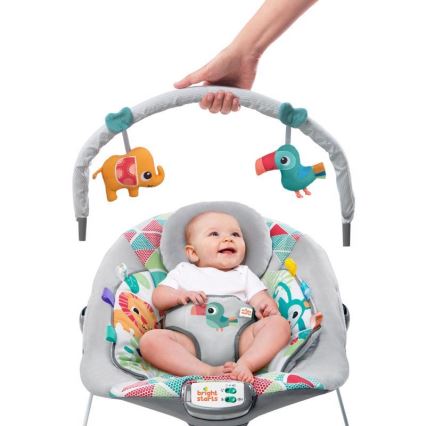 Bright Starts - Children's vibrating lounger with a melody TOUCAN TANGO