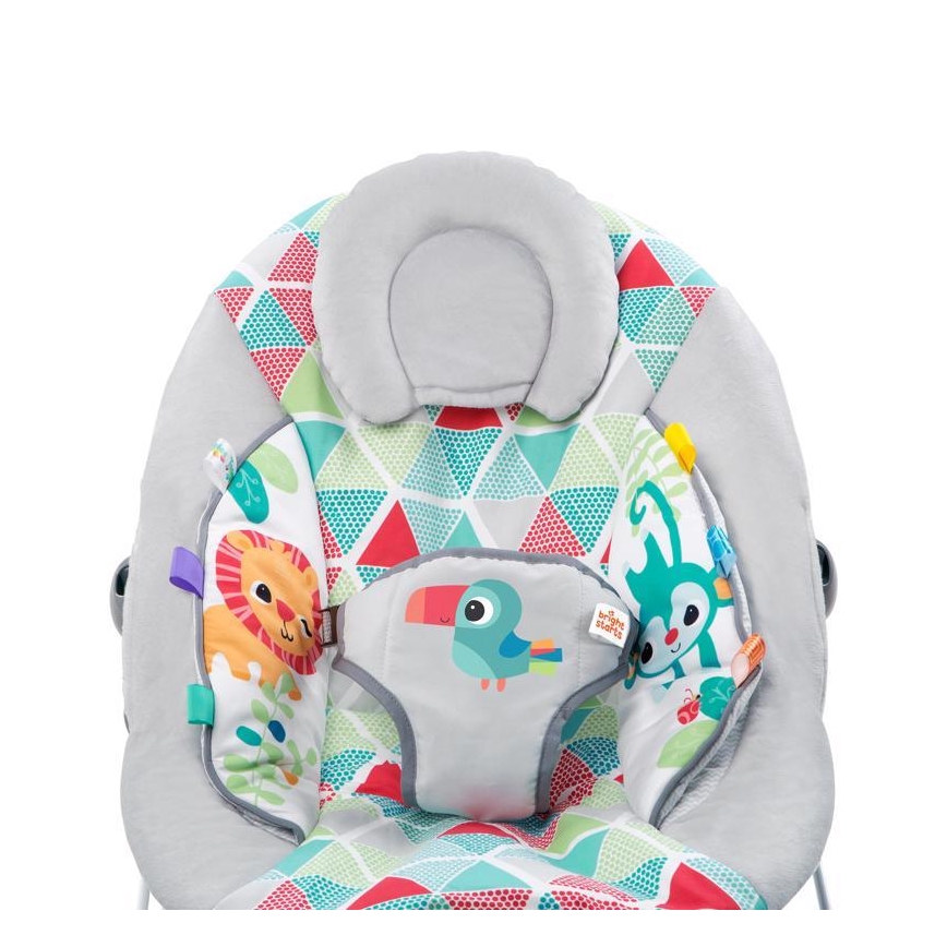 Bright Starts - Children's vibrating lounger with a melody TOUCAN TANGO