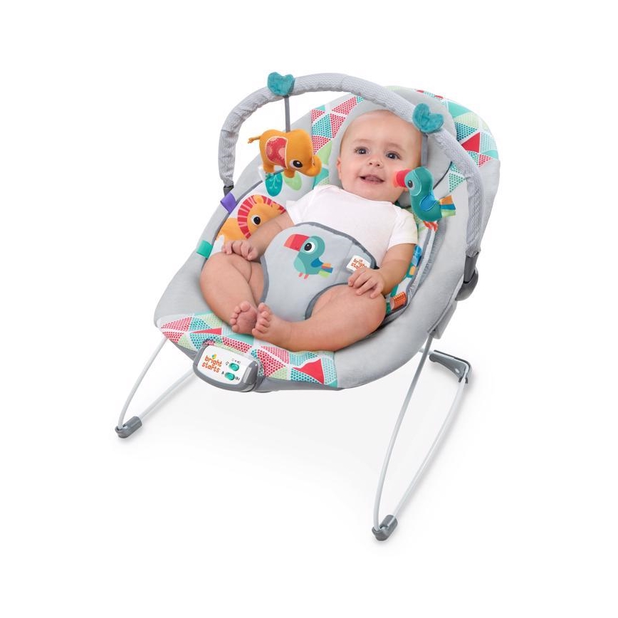 Bright Starts - Children's vibrating lounger with a melody TOUCAN TANGO