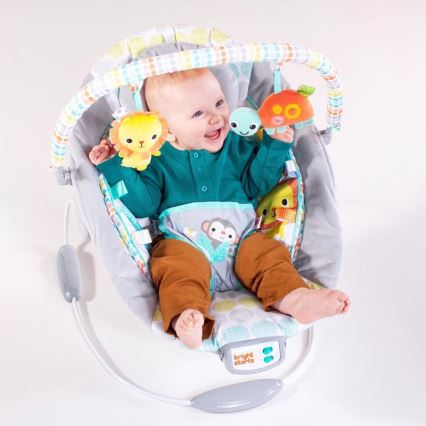 Bright Starts - Children's vibrating lounger with melody WHIMSICAL WILD