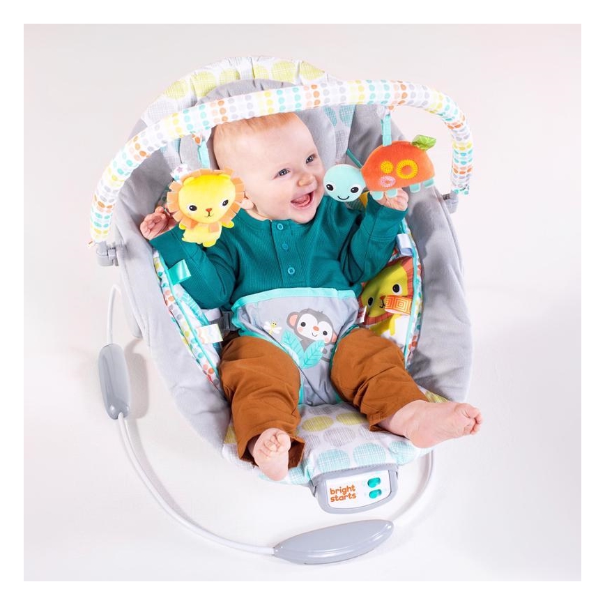 Bright Starts - Children's vibrating lounger with melody WHIMSICAL WILD