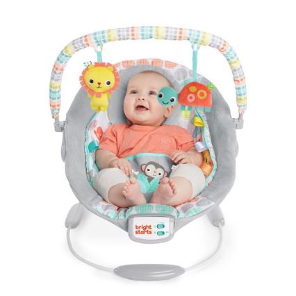 Bright Starts - Children's vibrating lounger with melody WHIMSICAL WILD