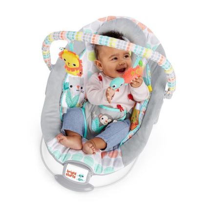 Bright Starts - Children's vibrating lounger with melody WHIMSICAL WILD