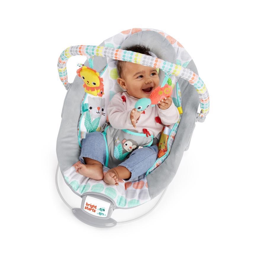 Bright Starts - Children's vibrating lounger with melody WHIMSICAL WILD