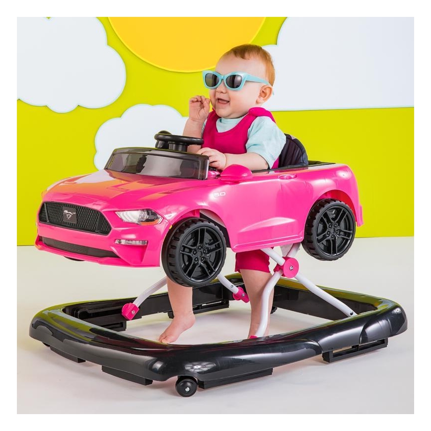 Bright Starts - FORD MUSTANG 3-in-1 Baby Walker, Pink