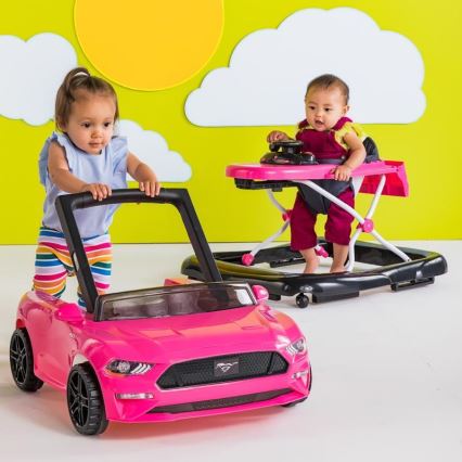 Bright Starts - FORD MUSTANG 3-in-1 Baby Walker, Pink