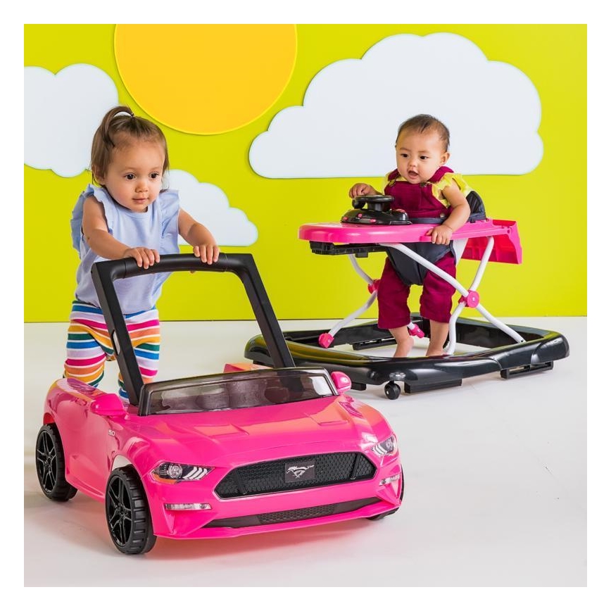 Bright Starts - FORD MUSTANG 3-in-1 Baby Walker, Pink