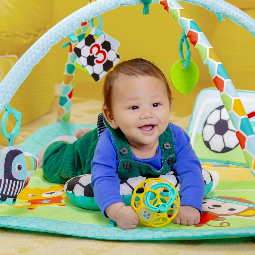 Bright Starts - OBALL GRIP & KICK Baby Play Mat 3xAA