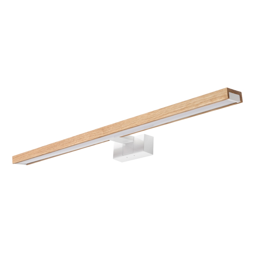 Brilagi - WOODY MIRROR 3-in-1 LED Bathroom Mirror Light 15W/230V 80 cm IP44 White/Oak