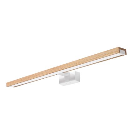 Brilagi - WOODY MIRROR 3-in-1 LED Bathroom Mirror Light 15W/230V 80 cm IP44 White/Oak