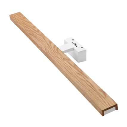 Brilagi - WOODY MIRROR 3-in-1 LED Bathroom Mirror Light 15W/230V 80 cm IP44 White/Oak