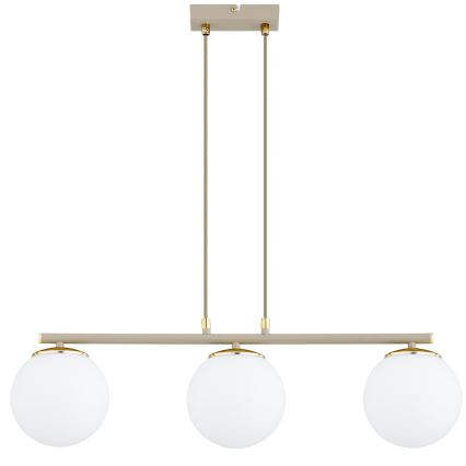 Brilagi - 3-Light Cable Pendant 3xE27/60W/230V beige/gold