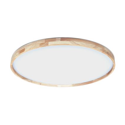 Brilagi - Dimmable LED Ceiling Light ALSON LED/72W/230V 3000-6500K Oak Ø 78 cm + Remote Control