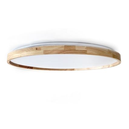 Brilagi - Dimmable LED Ceiling Light ALSON LED/72W/230V 3000-6500K Oak Ø 78 cm + Remote Control