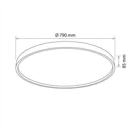 Brilagi - Dimmable LED Ceiling Light ALSON LED/72W/230V 3000-6500K Oak Ø 78 cm + Remote Control