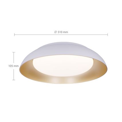 Brilagi - ALVA Dimmable LED Ceiling Light LED/48W/230V 3000-6500K Ø 51 cm White + Remote Control