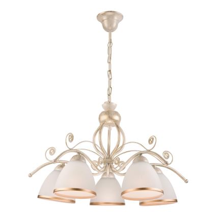 Brilagi - ANTICO Chain-Hung LED Chandelier 5x E27/60W 230V 3000K White Patina