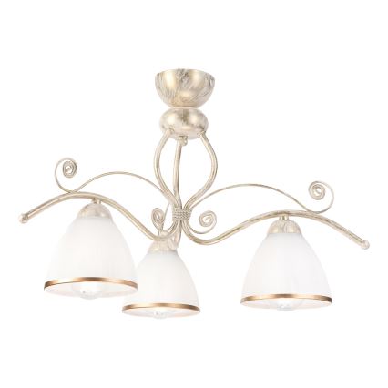 Brilagi - ANTICO LED Flush-Mount Chandelier 3xE27/60W/230V 3000K White Patina