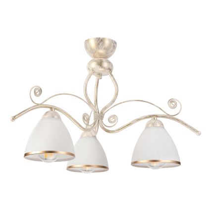 Brilagi - ANTICO LED Surface-Mounted Chandelier 3xE27/60W/230V White Patina