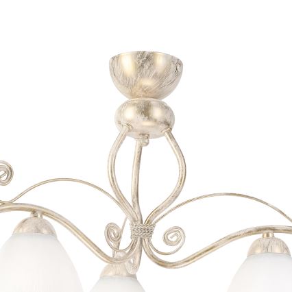 Brilagi - ANTICO LED Surface-Mounted Chandelier 3xE27/60W/230V White Patina