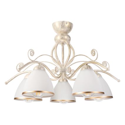 Brilagi - ANTICO LED Surface-Mounted Chandelier 5xE27/60W/230V 3000K White Patina