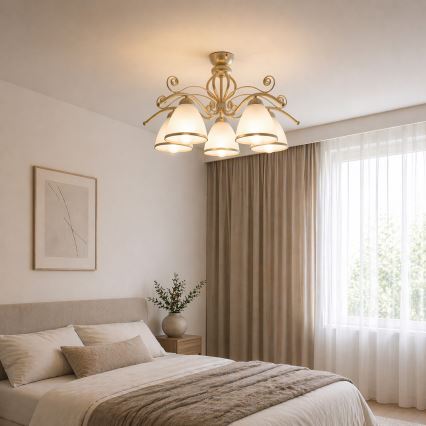 Brilagi - ANTICO LED Surface-Mounted Chandelier 5xE27/60W/230V 3000K White Patina