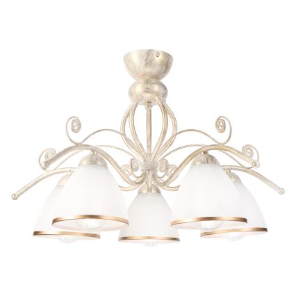 Brilagi - ANTICO LED Surface-Mounted Chandelier 5xE27/60W/230V 3000K White Patina