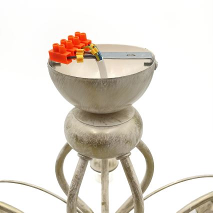 Brilagi - ANTICO LED Surface-Mounted Chandelier 5xE27/60W/230V 3000K White Patina