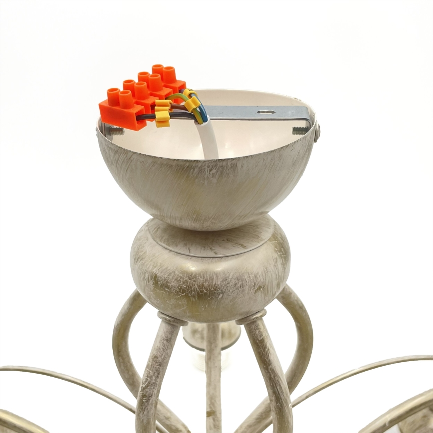 Brilagi - ANTICO LED Surface-Mounted Chandelier 5xE27/60W/230V 3000K White Patina