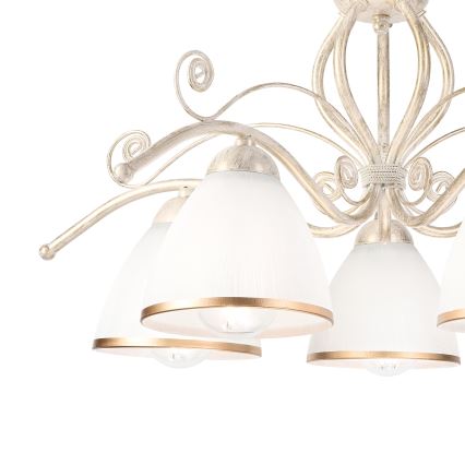 Brilagi - ANTICO LED Surface-Mounted Chandelier 5xE27/60W/230V 3000K White Patina