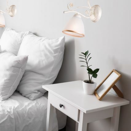 Brilagi - ANTICO LED Wall Lamp 1xE27/60W/230V 3000K white patina