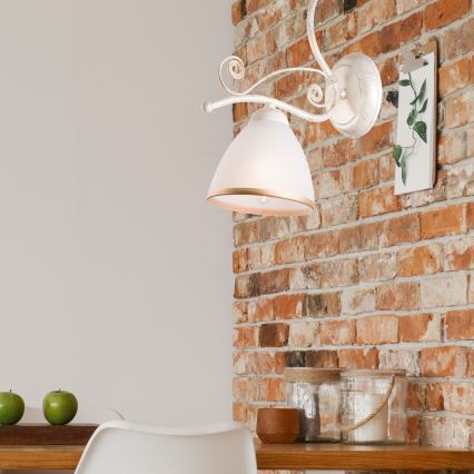 Brilagi - ANTICO LED Wall Lamp 1xE27/60W/230V 3000K white patina