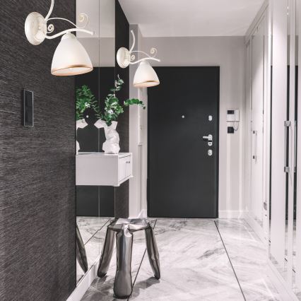 Brilagi - ANTICO LED Wall Lamp 1xE27/60W/230V 3000K white patina