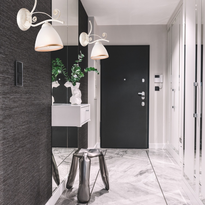 Brilagi - ANTICO LED Wall Lamp 1xE27/60W/230V, White Patina