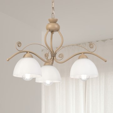 Brilagi - ANTICO MODERN chain-hung chandelier 3xE27/60W/230V beige