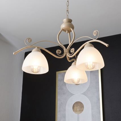 Brilagi - ANTICO MODERN chain-hung chandelier 3xE27/60W/230V beige