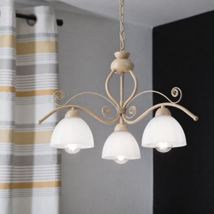 Brilagi - ANTICO MODERN chain-hung chandelier 3xE27/60W/230V beige