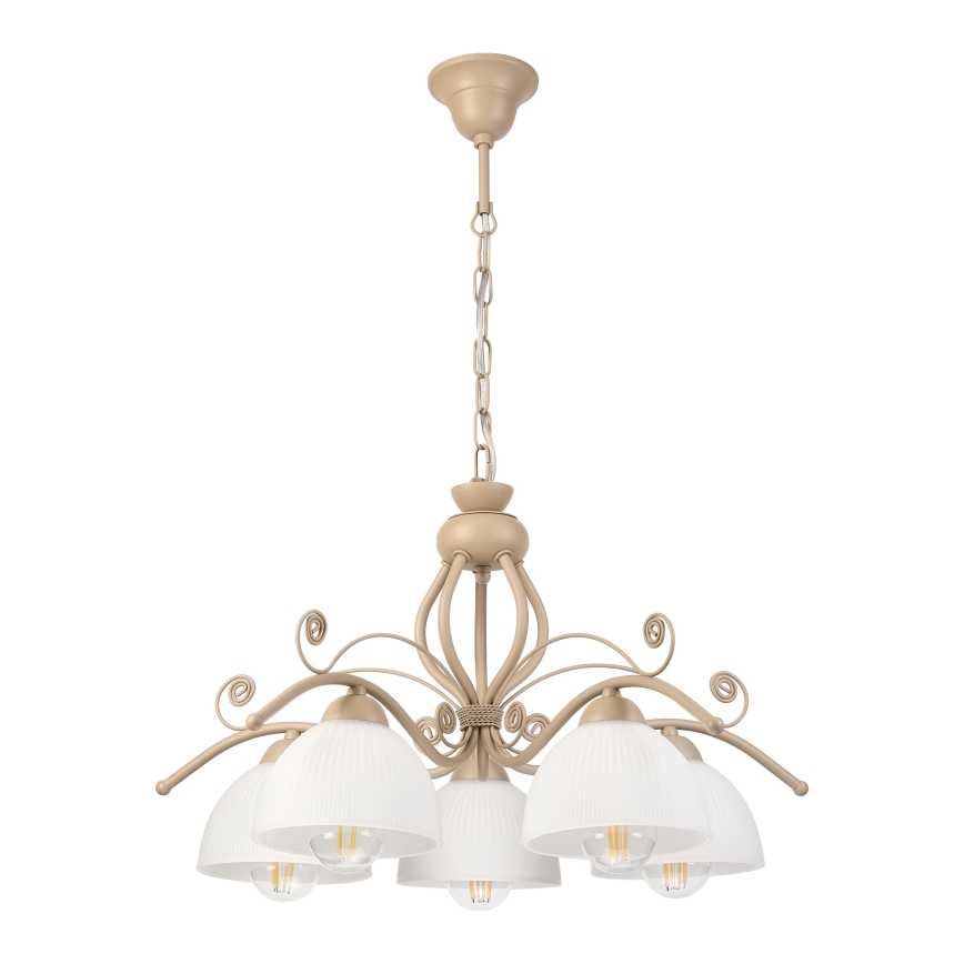 Brilagi - ANTICO MODERN chain-hung chandelier 5xE27/60W/230V beige